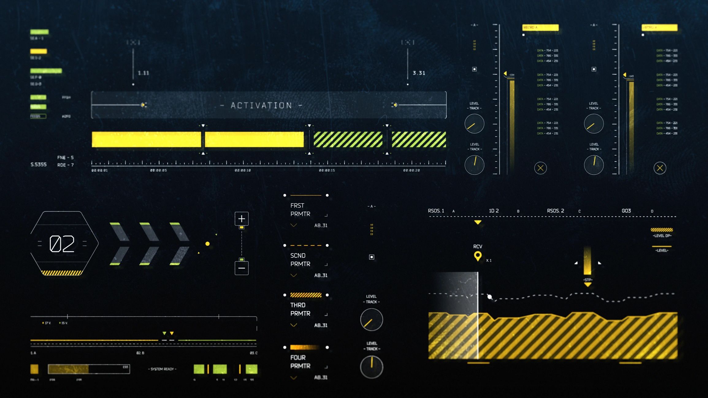 Abstract interface representing a grid of video thumbnails